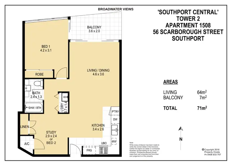 Floorplan of Homely unit listing, 32808/9 Lawson Street, Southport QLD 4215