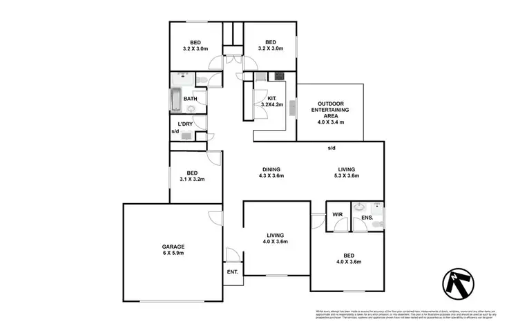 Floorplan of Homely house listing, 10 Adrian Street, Caboolture QLD 4510