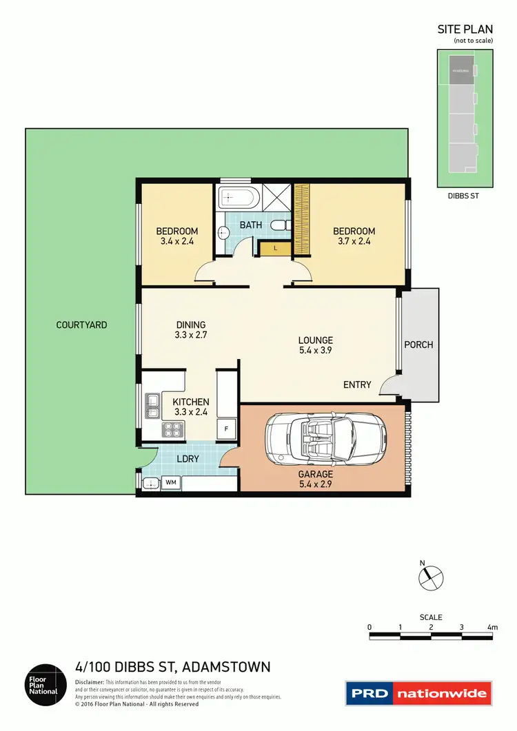 Floorplan of Homely villa listing, 4/100 Dibbs Street, Adamstown NSW 2289