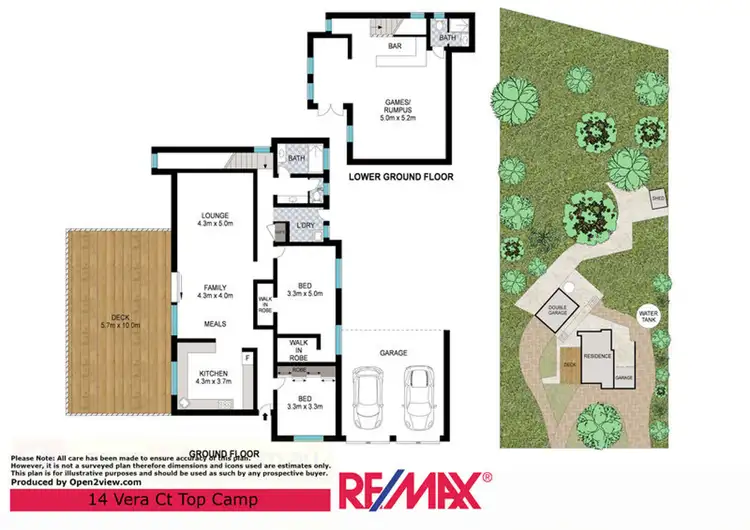 Floorplan of Homely house listing, 14 Vera Drive, Top Camp QLD 4350