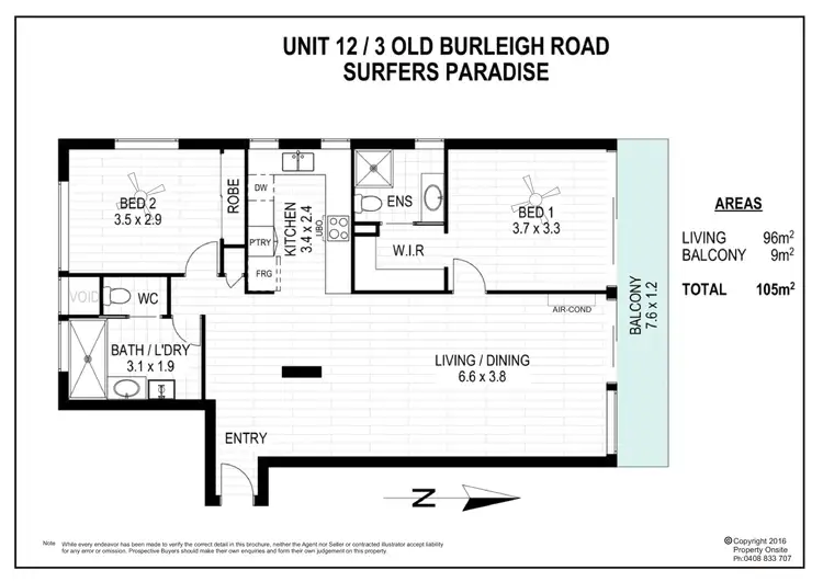 Floorplan of Homely unit listing, 12/3 Old Burleigh Rd, Surfers Paradise QLD 4217