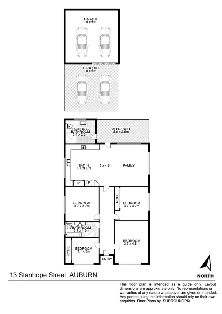 Floorplan of Homely house listing, 13 Stanhope St, Auburn NSW 2144