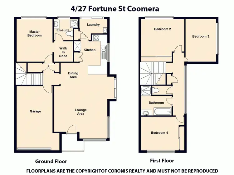Floorplan of Homely townhouse listing, 4/27 Fortune Street, Coomera QLD 4209