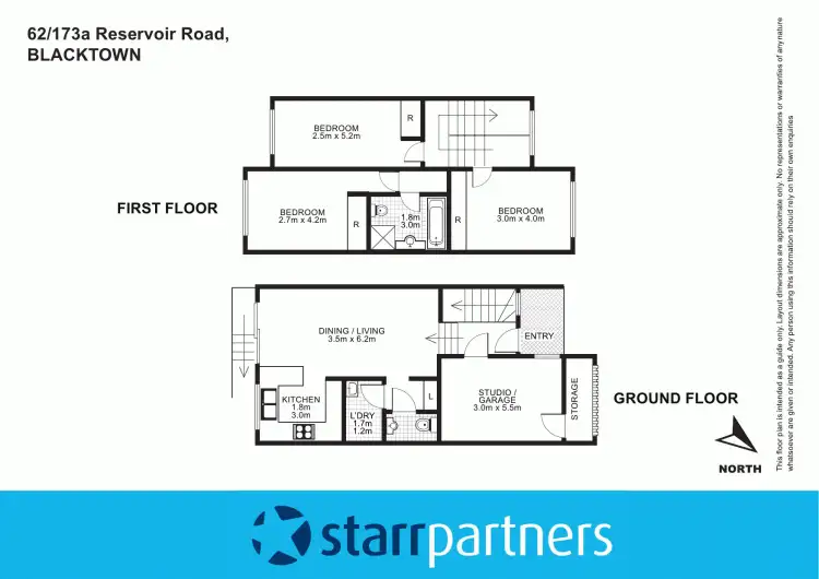 Floorplan of Homely townhouse listing, 62/173A Reservoir Road, Blacktown NSW 2148