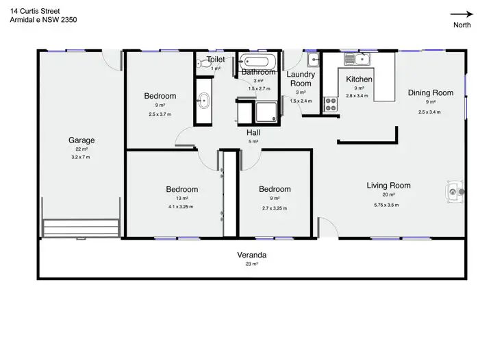 Floorplan of Homely house listing, 14 Curtis Street, Armidale NSW 2350