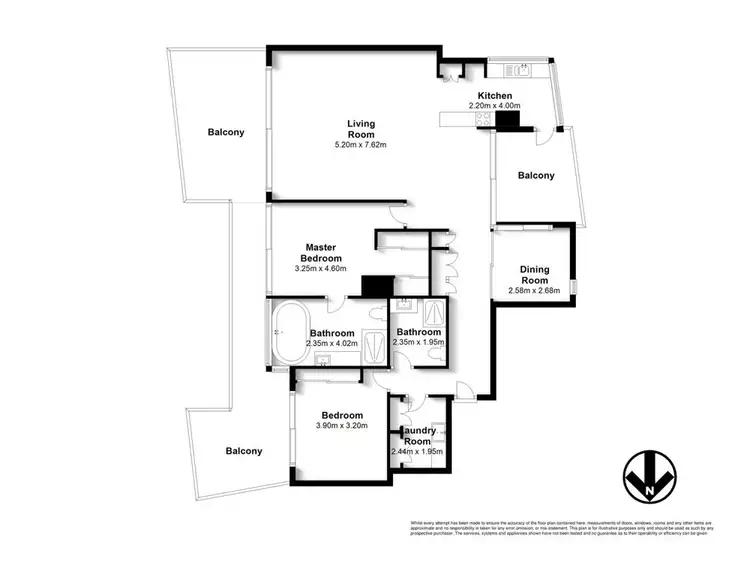 Floorplan of Homely apartment listing, 905/185 Redcliffe Parade, Redcliffe QLD 4020