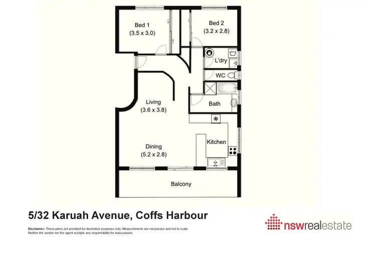 Floorplan of Homely unit listing, 5/32 Karuah Avenue, Coffs Harbour NSW 2450