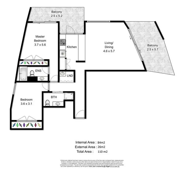 Floorplan of Homely unit listing, 292 Boundary St, Spring Hill QLD 4000