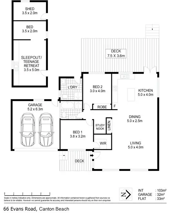 Floorplan of Homely house listing, 66 Evans Road, Canton Beach NSW 2263