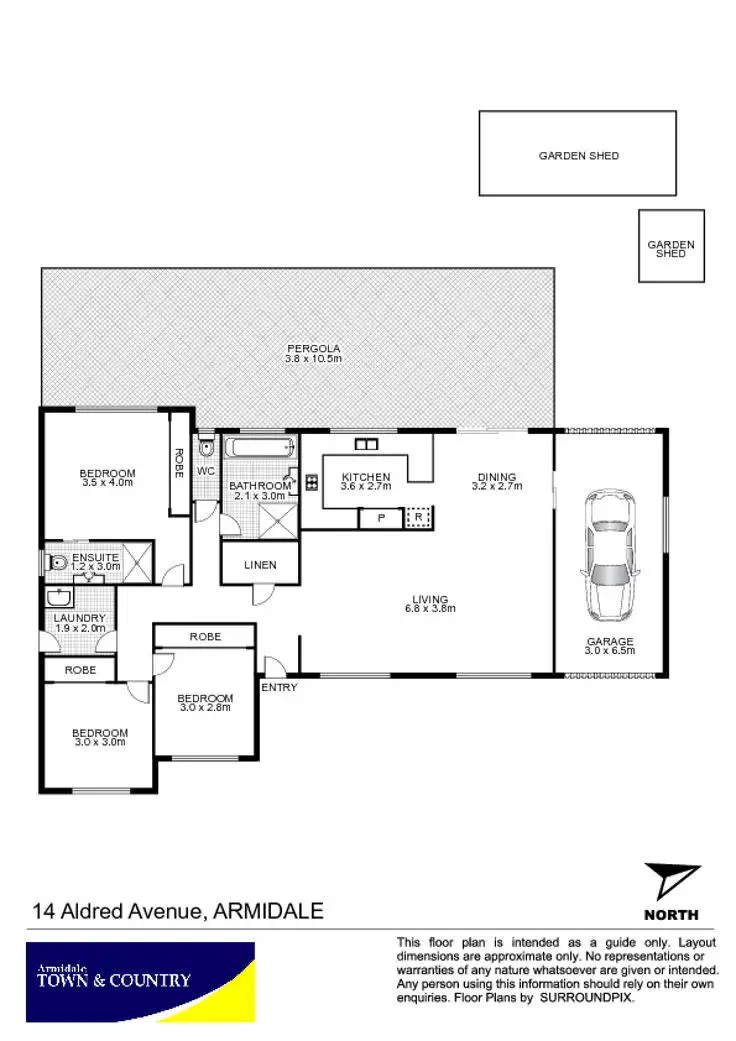 Floorplan of Homely house listing, 14 Aldred Avenue, Armidale NSW 2350
