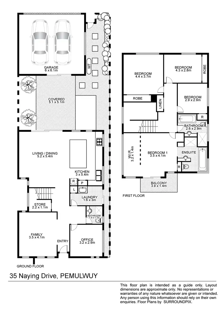 Floorplan of Homely house listing, 35 Naying Drive, Pemulwuy NSW 2145