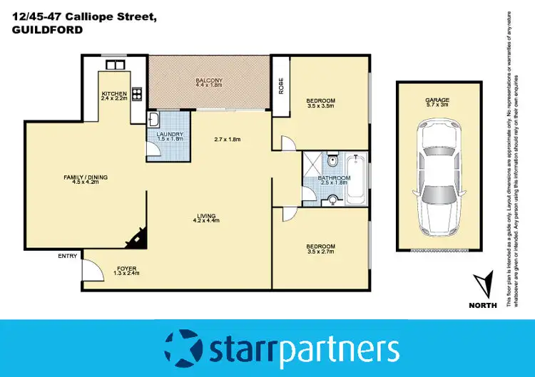 Floorplan of Homely unit listing, 12/45-47 Calliope Street, Guildford NSW 2161