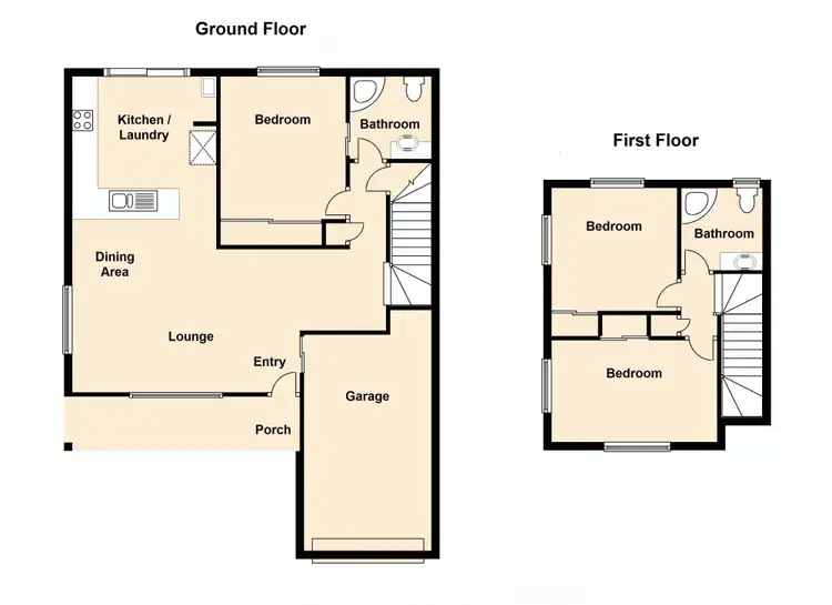 Floorplan of Homely townhouse listing, 3/5-7 Bramble St, Woody Point QLD 4019