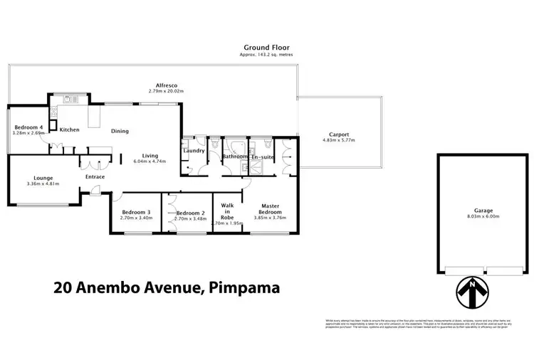 Floorplan of Homely rural property listing, 20 Anembo Avenue, Pimpama QLD 4209