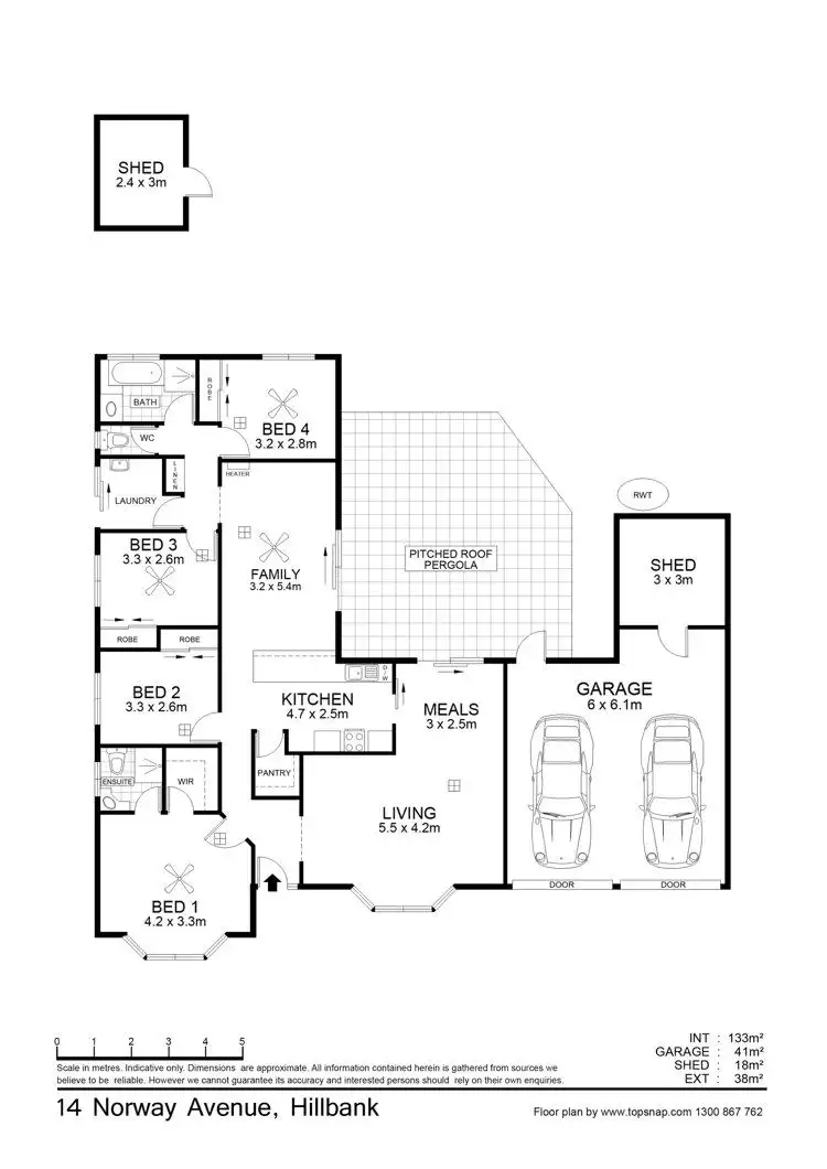 Floorplan of Homely house listing, 14 Norway Avenue, Hillbank SA 5112
