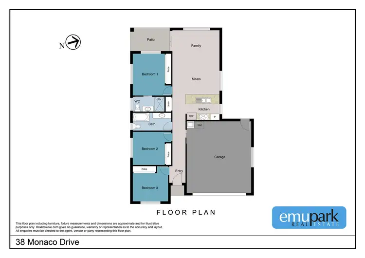 Floorplan of Homely house listing, 38 Monaco Drive, Zilzie QLD 4710