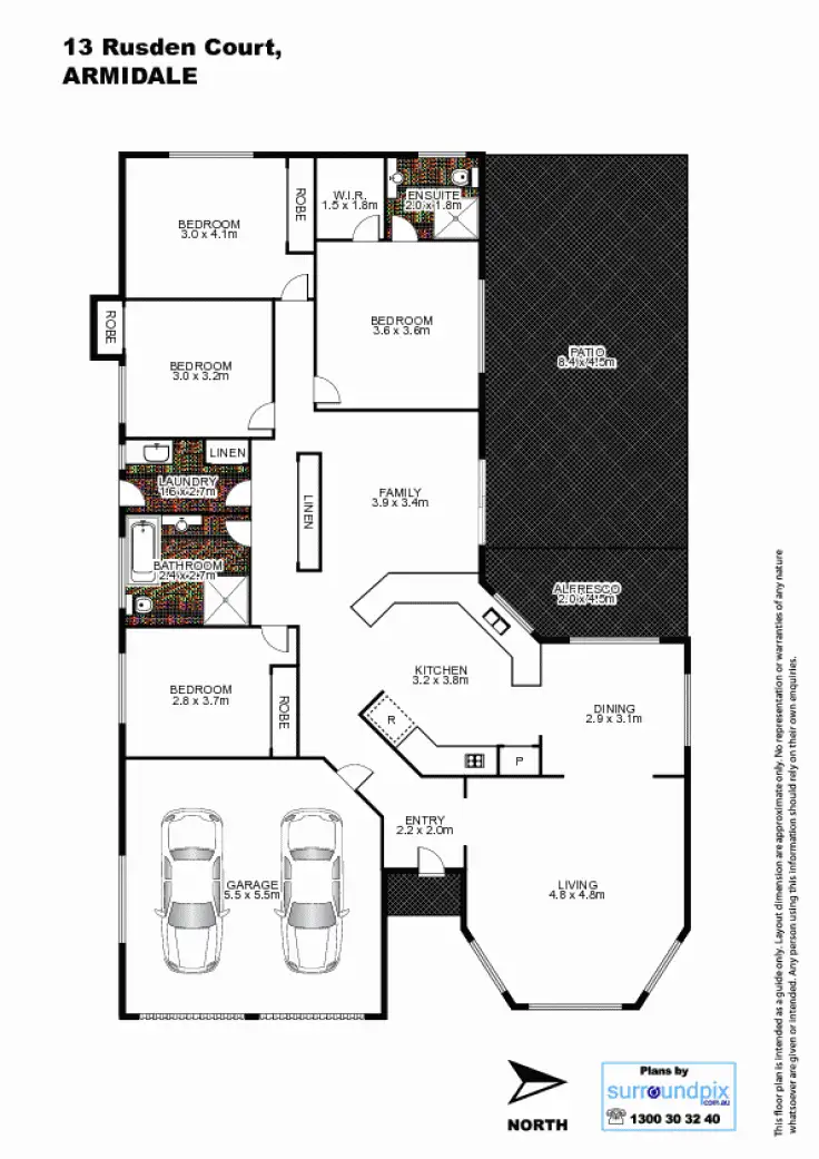 Floorplan of Homely house listing, 13 Rusden Court, Armidale NSW 2350