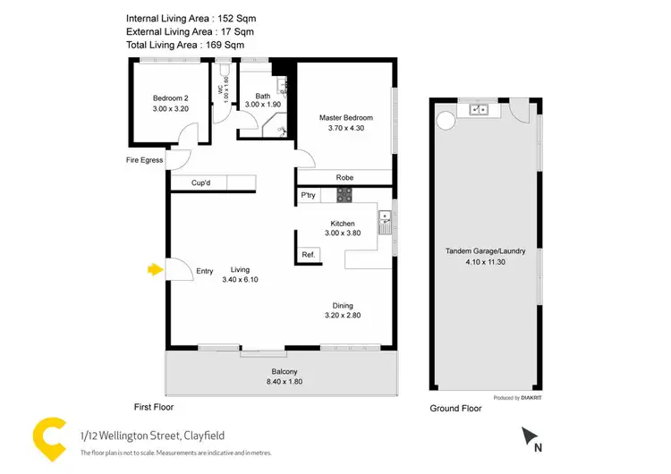 Floorplan of Homely unit listing, 1/12 Wellington Street, Clayfield QLD 4011