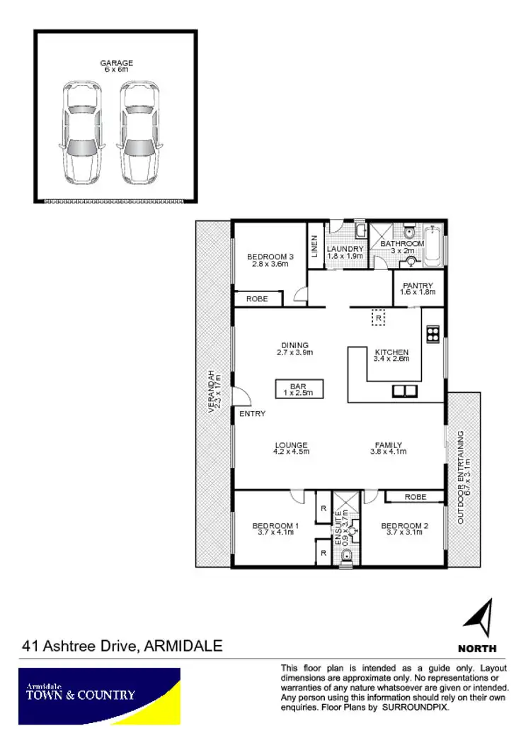 Floorplan of Homely house listing, 41 Ash Tree Drive, Armidale NSW 2350