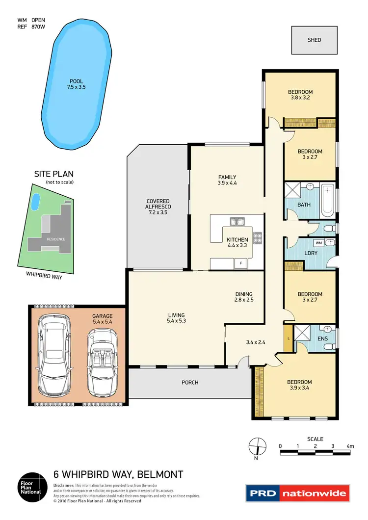 Floorplan of Homely house listing, 6 Whipbird Way, Belmont NSW 2280