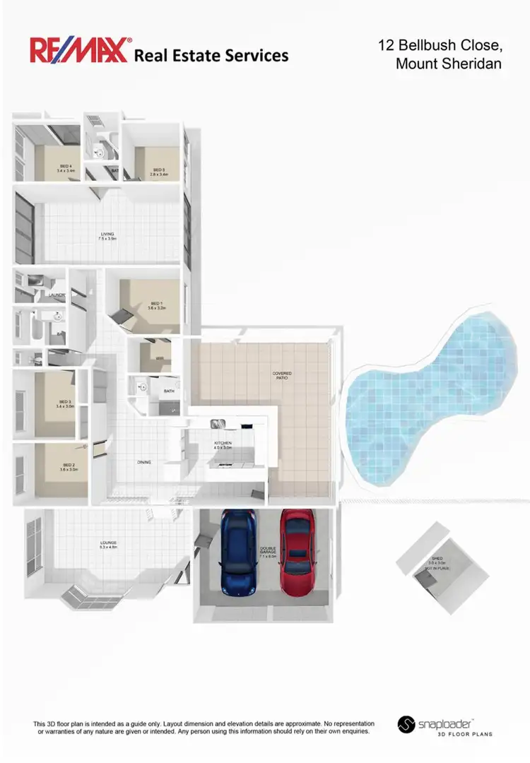 Floorplan of Homely house listing, 12 Bellbush Close, Mount Sheridan QLD 4868