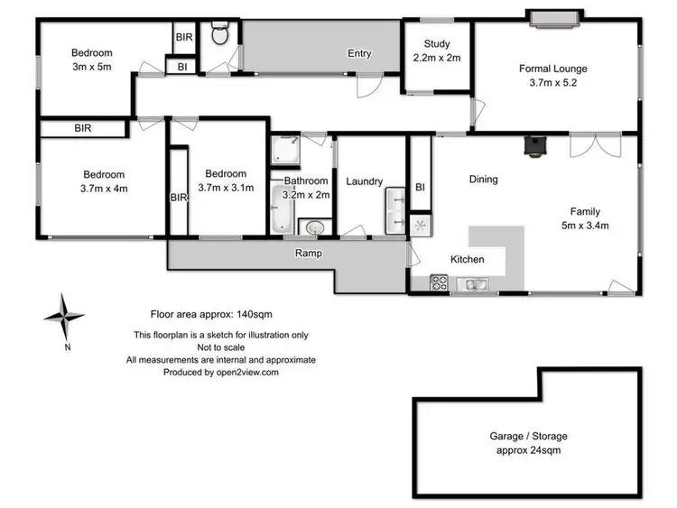 Floorplan of Homely rural property listing, 35 Hansens Road, Highcroft TAS 7183