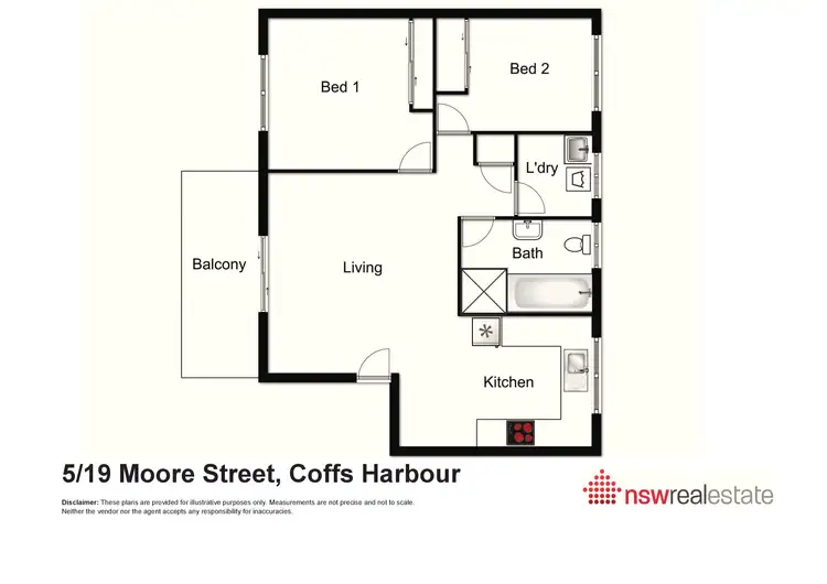 Floorplan of Homely unit listing, 5/19 Moore Street, Coffs Harbour NSW 2450