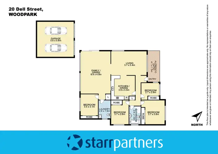 Floorplan of Homely house listing, 20 Dell Street, Woodpark NSW 2164