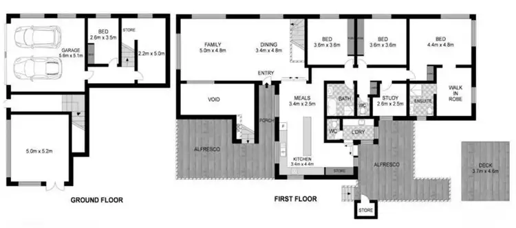 Floorplan of Homely house listing, 18 Zara Place, Coffs Harbour NSW 2450