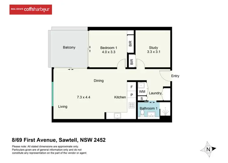 Floorplan of Homely apartment listing, 8/69 First Avenue, Sawtell NSW 2452