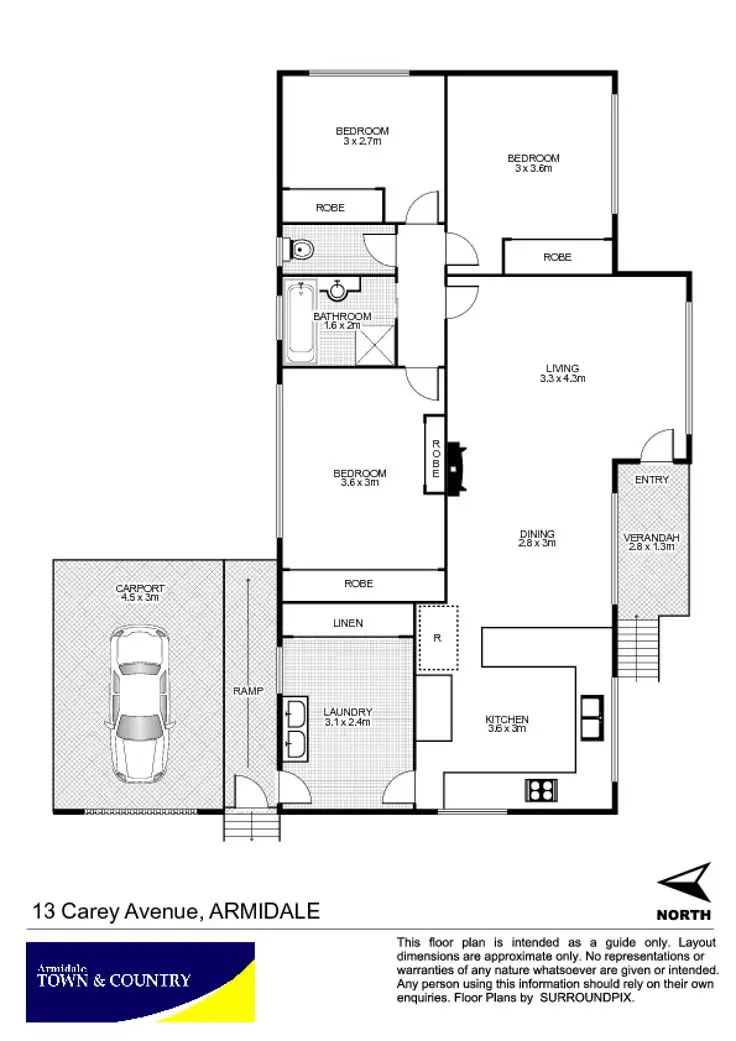 Floorplan of Homely house listing, 13 Carey Avenue, Armidale NSW 2350