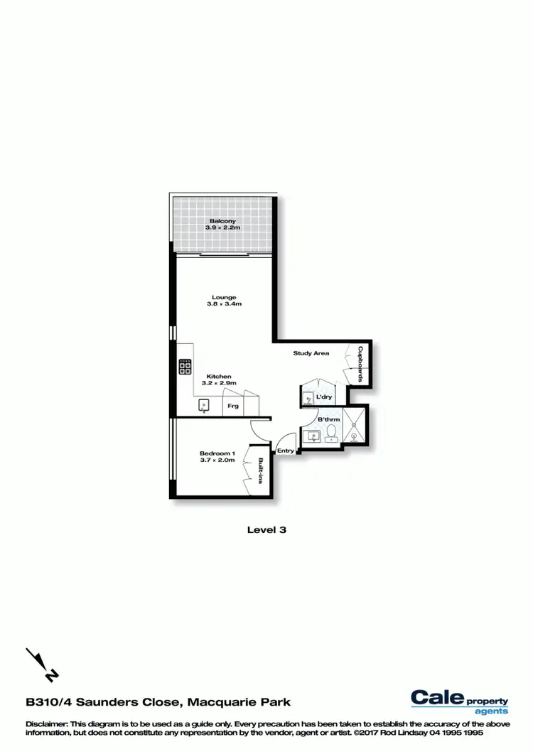 Floorplan of Homely apartment listing, B310/4 Saunders Close, Macquarie Park NSW 2113