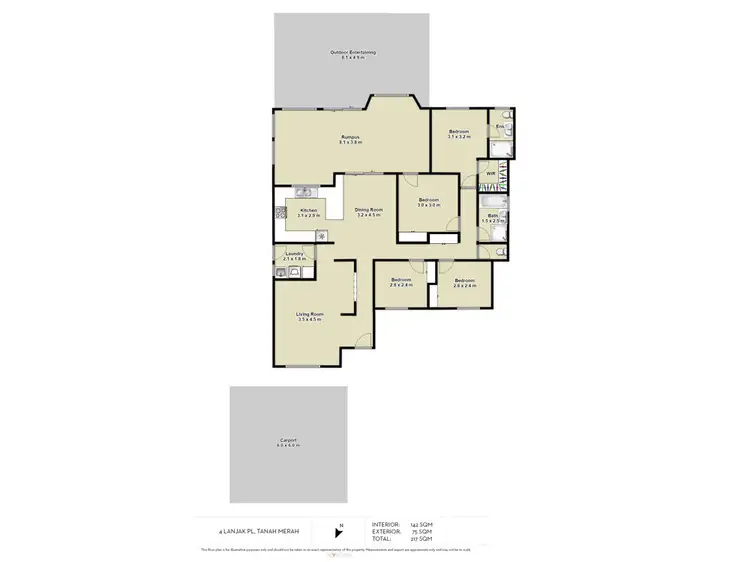 Floorplan of Homely house listing, 4 Lanjak Place, Tanah Merah QLD 4128