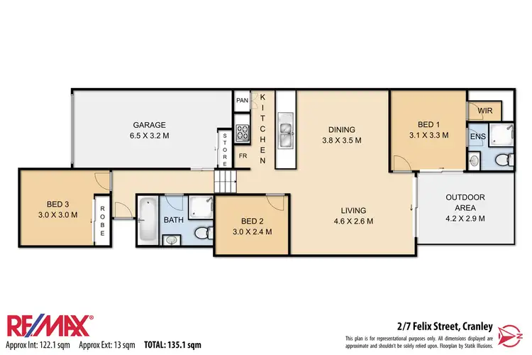 Floorplan of Homely unit listing, 2/7 Felix Street, Cranley QLD 4350