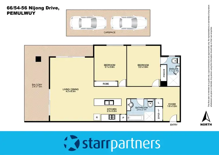 Floorplan of Homely unit listing, 66/54-62 Nijong Drive, Pemulwuy NSW 2145