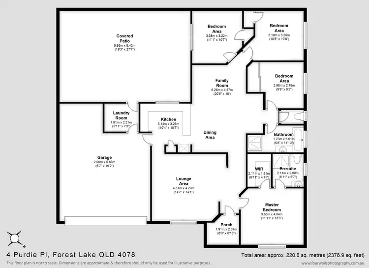 Floorplan of Homely house listing, 4 Purdie Pl, Forest Lake QLD 4078