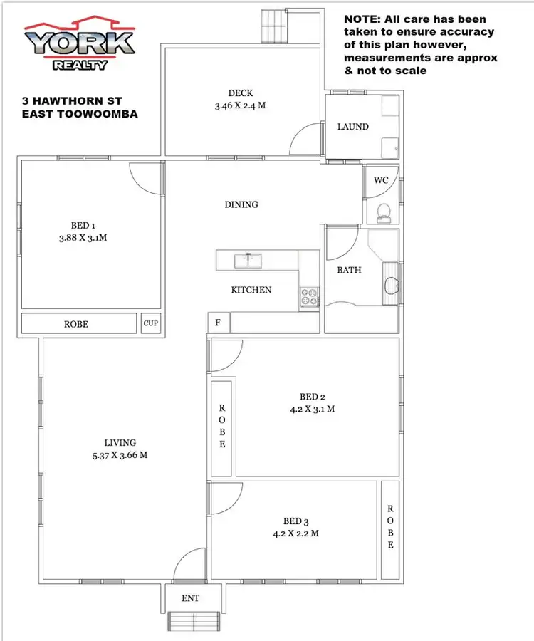 Floorplan of Homely house listing, 3 Hawthorn Street, East Toowoomba QLD 4350
