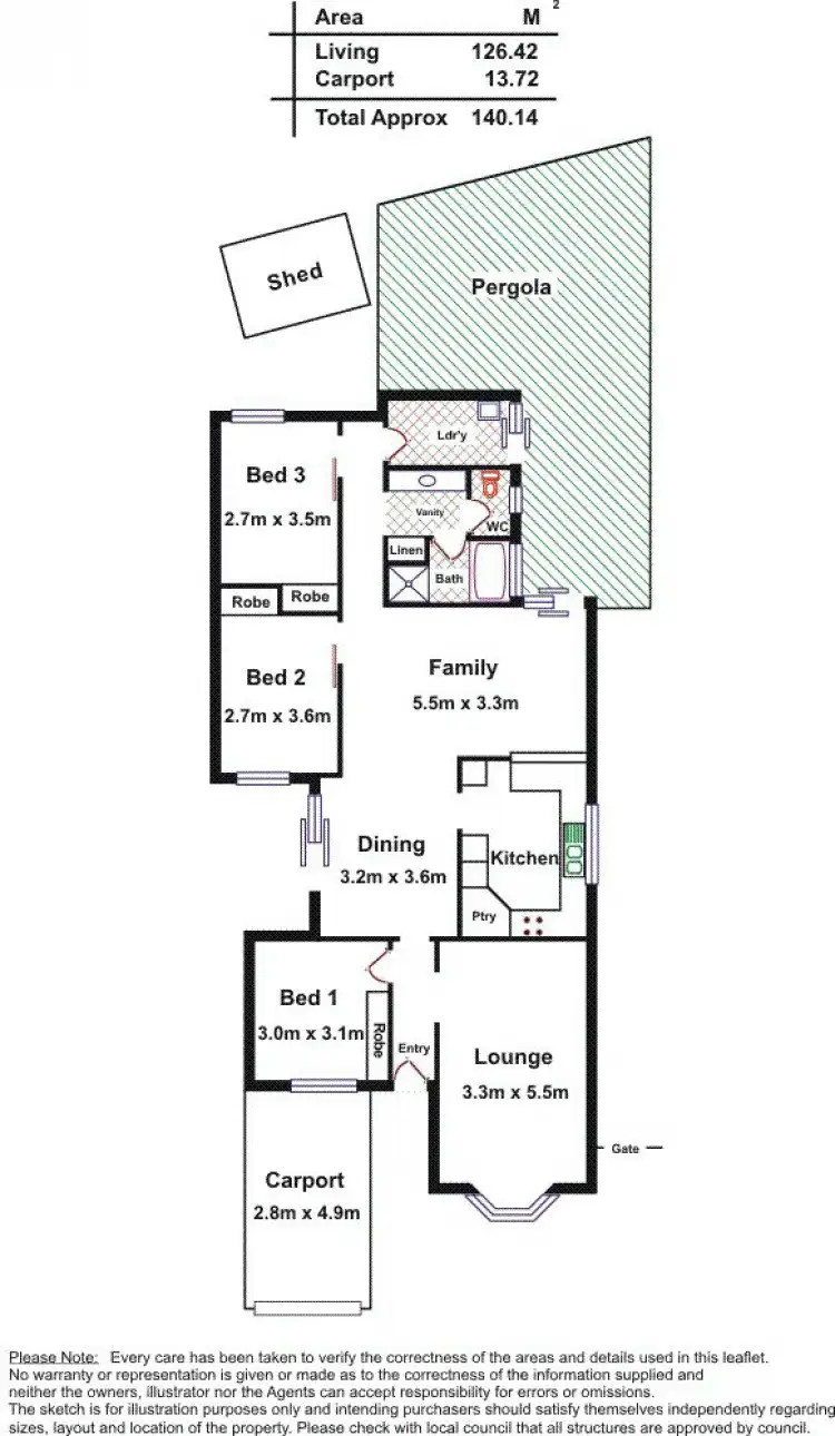 Floorplan of Homely house listing, 13 Debenham Court, Greenwith SA 5125