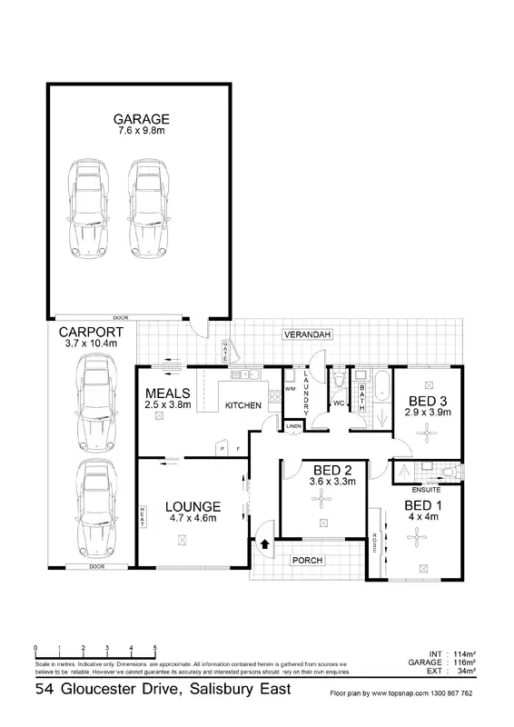 Floorplan of Homely house listing, 54 Gloucester Ave, Salisbury East SA 5109