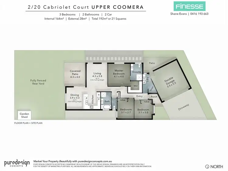 Floorplan of Homely semi-detached listing, 2/20 Cabriolet Court, Upper Coomera QLD 4209