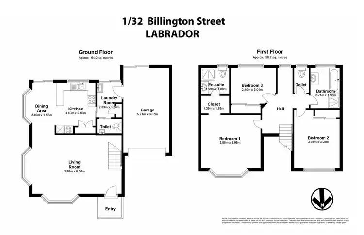 Floorplan of Homely house listing, 1/32 Billington Street, Labrador QLD 4215