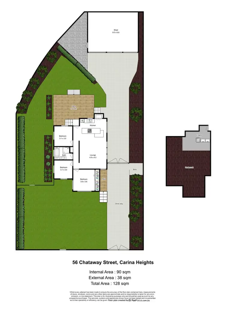 Floorplan of Homely house listing, 56 Chataway Street, Carina Heights QLD 4152