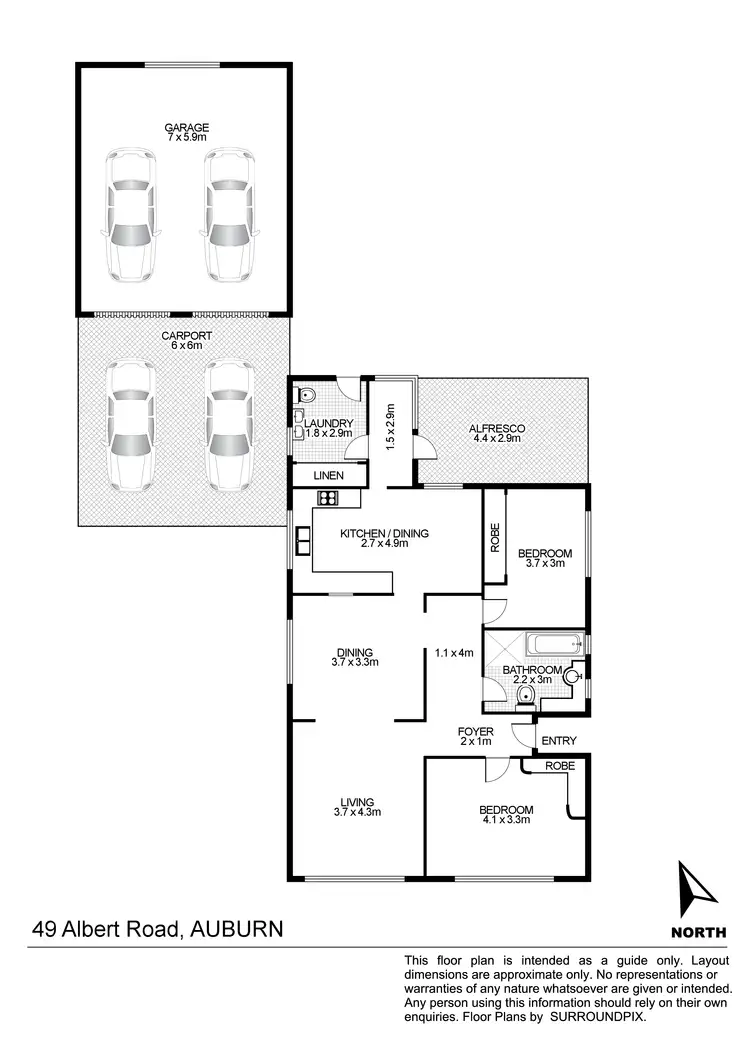 Floorplan of Homely house listing, 49 Albert Rd, Auburn NSW 2144