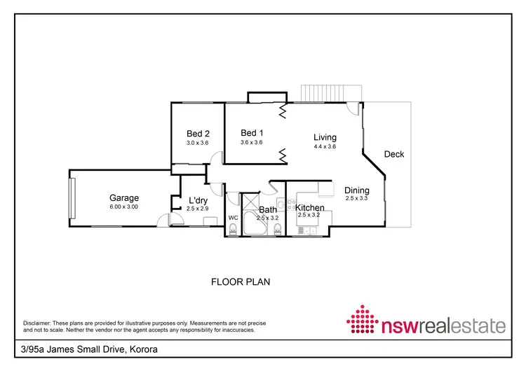 Floorplan of Homely villa listing, 3/95a James Small Drive, Korora NSW 2450