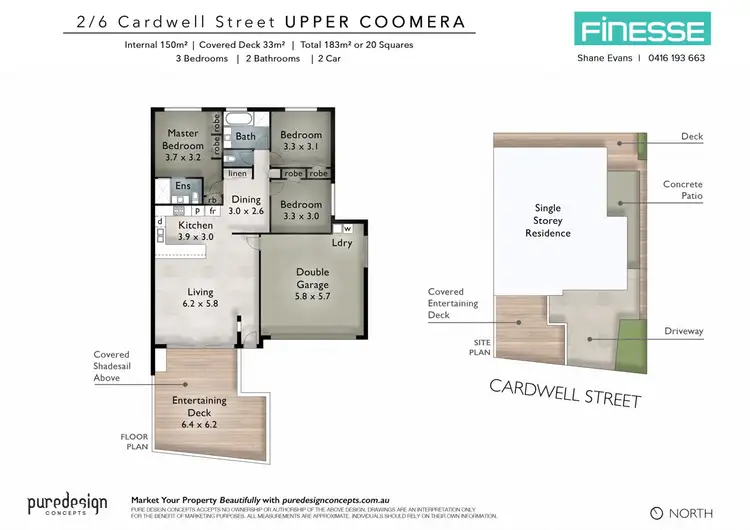 Floorplan of Homely semi-detached listing, 2/6 Cardwell Street, Upper Coomera QLD 4209
