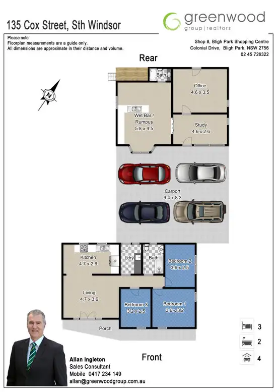 Floorplan of Homely house listing, 135 Cox Street, South Windsor NSW 2756
