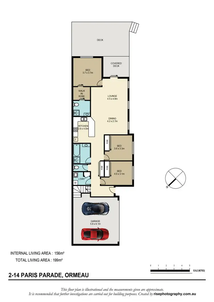 Floorplan of Homely semi-detached listing, 2/14 Paris Parade, Ormeau QLD 4208