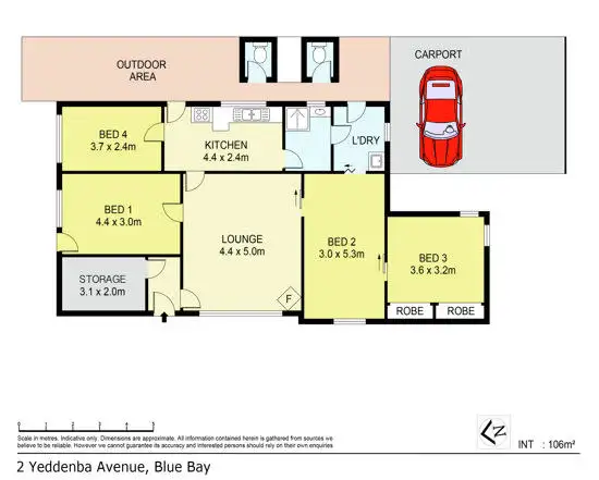 Floorplan of Homely house listing, 2 Yeddenba Avenue, Blue Bay NSW 2261