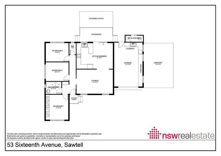 Floorplan of Homely house listing, 53 Sixteenth Avenue, Sawtell NSW 2452