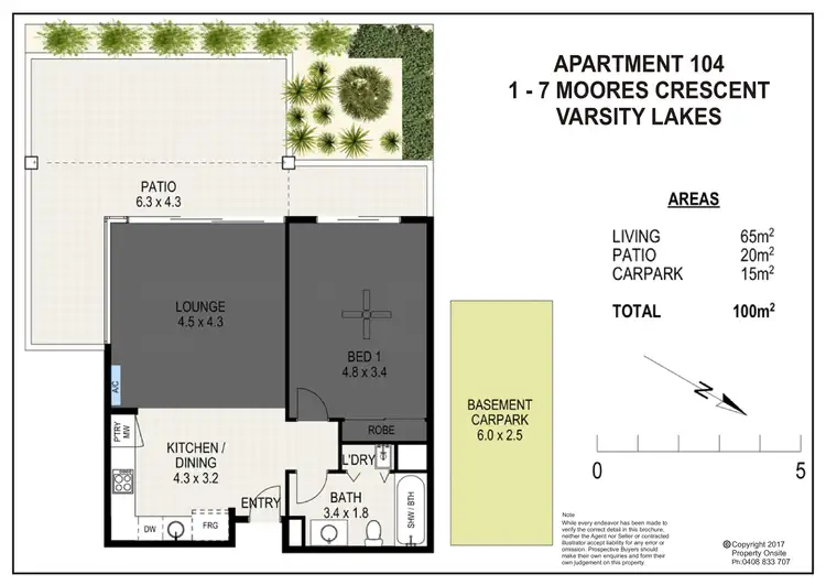 Floorplan of Homely unit listing, 104/1-7 Moores Crescent, Varsity Lakes QLD 4227